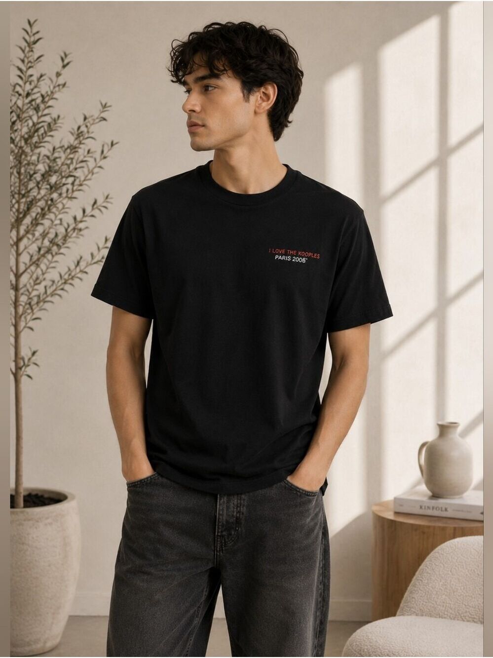 #39 The Kooples “I Love Kooples” Black Graphic T-Shirt | Fit 0345